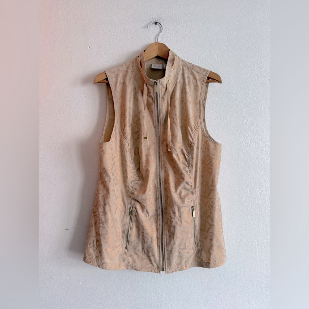 🍁50% Off Rdy 4 Fall Sale CHICO’S Zenergy Neema Embossed Leopard Vest